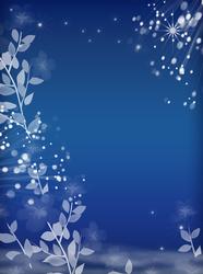 Floral Blue Backing Background Topper