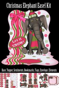 Cute Christmas Elephant Easel Kit