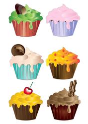 Six Tasty Cupcakes