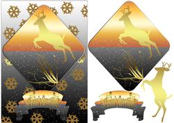 Stylish Christmas Card with Reindeer
