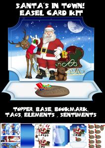 Santa's in Town Christmas Easel Card Kit