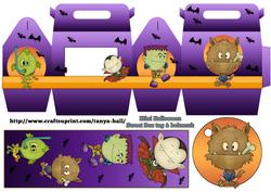 Cute Halloween Mini Gift Box, Tag and Bookmark