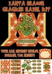 Santa Dragon Christmas Cracker Easel Kit