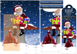 Santa Sat on a Large Mushroom Bookmark Card