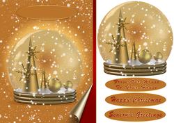 Stylish Christmas Quick Card with Snow Globe