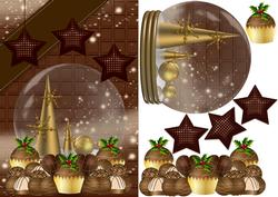 Chocoholic Christmas Card and Snow Globe