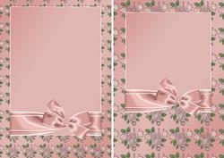 Peach and Pink Two Floral Backing Paper with Flowers