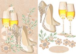 Birthday, Wedding or Anniversary Quick Card with Champagne