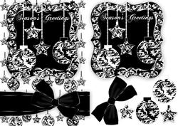 Christmas Black and White Quick Card
