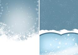 Two Christmas Winter Ice Flow Backgrounds