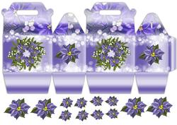Mini Poinsettia Christmas Gift Box in Purple