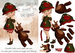 Retro Style Christmas Cute Quick Card