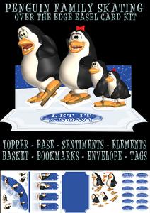 Penguin Skating Family Over the Edge Easel Kit