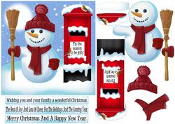 Quick and Fun Snowman Step It Up Holiday Card
