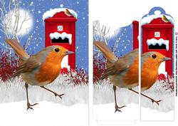 Bookmark Christmas Robin Card Front