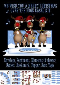 Christmas Easel Kit We Wish You a Merry Christmas Reindeer