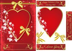 Valentine's Day Greeting Card with Sentiments