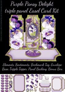 Pansy Delight Triple Panel Easel Kit