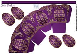 Purple and Gold Easter Basket