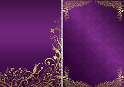 Two Luxury Purple and Gold Easter Backgrounds