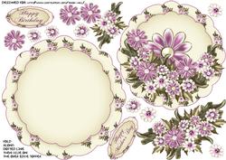 Wobble Card with Pinks and Creams