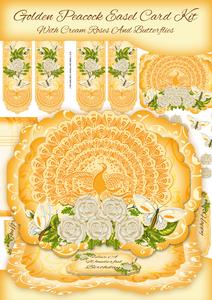 Golden Peacock Birthday or Other Easel Kit