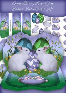 Cute Rabbit Easter Ease Card Kit