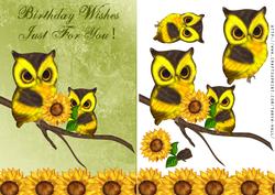 Sweet Little Owl Birthday Step by Step Card