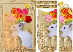 Cute Easter Bunny Bookmark Greeting Card