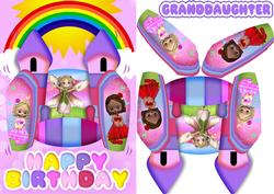 Girly Bouncy Castle Birthday Quick Card