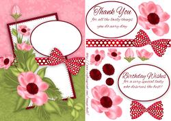 Floral Birthday or Thank You Step by Step Quick Card
