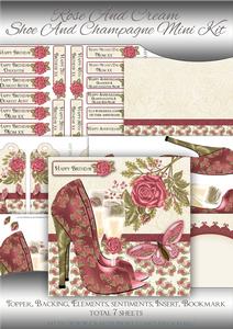 Floral Shoe and Champagne Mini Birthday Kit