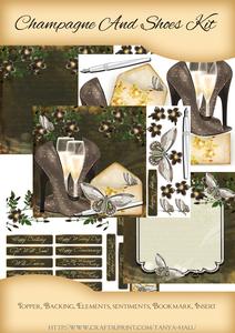 Birthday Anniversary or Other Shoe and Champagne Kit