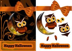 Owl Halloween Greeting Card