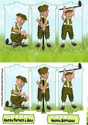 Birthday or Father's Day Golf Quick Panel Card