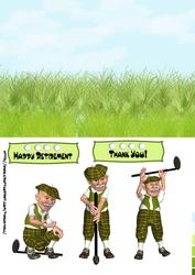 Background and Golfer for Golf Card