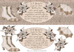 Cream and Lace Vintage Wedding Greeting Card