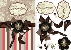 Floral Birthday Card with Corsage