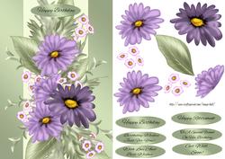 Birthday Card with Pretty Femanin Color Blends