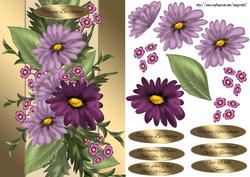 Floral Birthday Greeting Step by Step Card