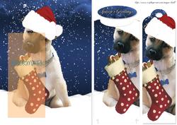 Christmas Bookmark Quick Card with Puppy and Stocking