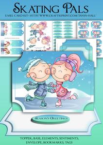 Cute Skating Pals Christmas Easel Kit