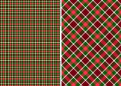 Two Tartan / Plaid Christmas Backgrounds