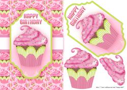 Cupcake Birthday Greeting Card