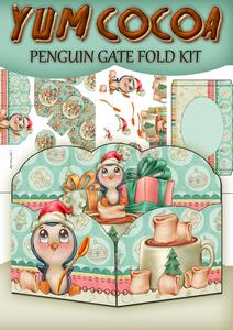 Cocoa Penguin Gate Fold Card Kit
