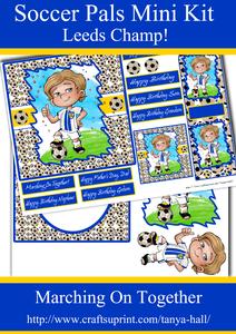 Football / Soccer Mini Kit Leeds Football Fan Birthday Card