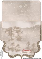 Reindeer Scenery Gift / Voucher / Money Wallet