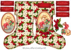 Whats in Here Cute Christmas Stocking Shaped Card