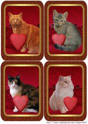 4 Purrfect Love Valentine's Day Toppers