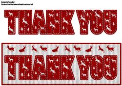 Knitted Effect Christmas Thank You Card